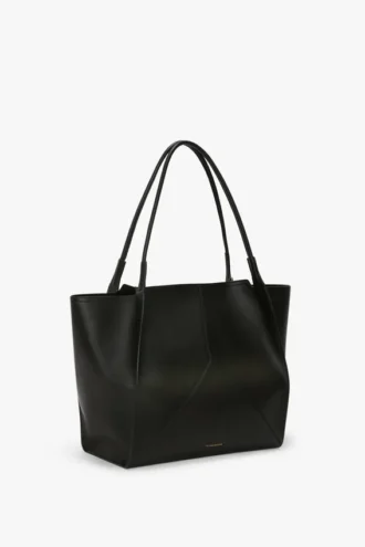 Victoria tote bag large in black leather