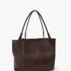 Victoria tote bag large in burgundy leather