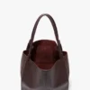 Victoria tote bag large in burgundy leather