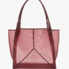 Victoria tote bag large in burgundy mesh