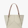 Victoria tote bag large in ivory canvas