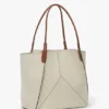 Victoria tote bag large in ivory canvas