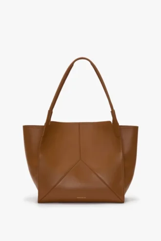 Victoria tote bag large in tan leather
