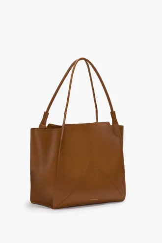 Victoria tote bag large in tan leather