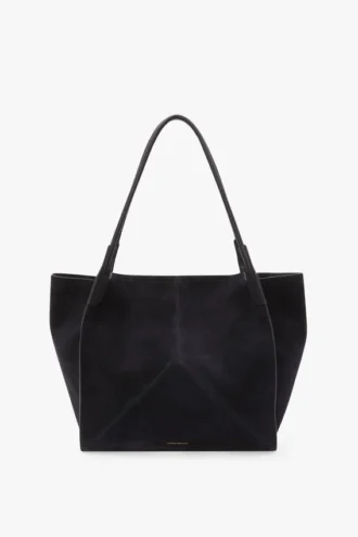 Victoria tote large in navy suede