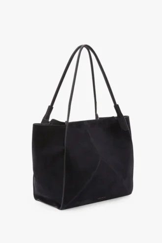 Victoria tote large in navy suede