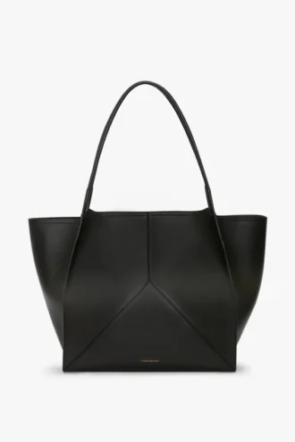 Victoria travel tote bag in black leather