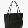 Victoria travel tote bag in black leather