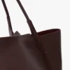 Victoria travel tote bag in burgundy leather