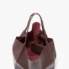 Victoria travel tote bag in burgundy leather