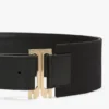 Wide dorian tuxedo belt in black