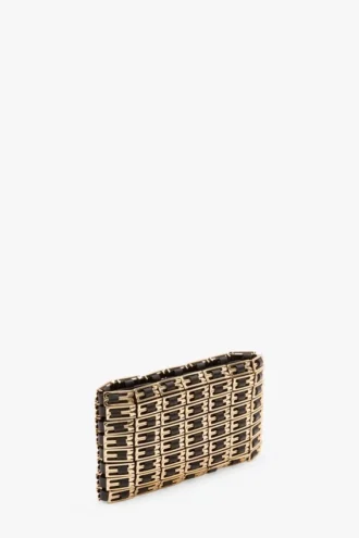 Woven dorian pouch in black