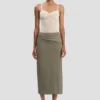 Wrap skirt in sage melange