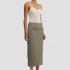 Wrap skirt in sage melange