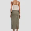 Wrap skirt in sage melange